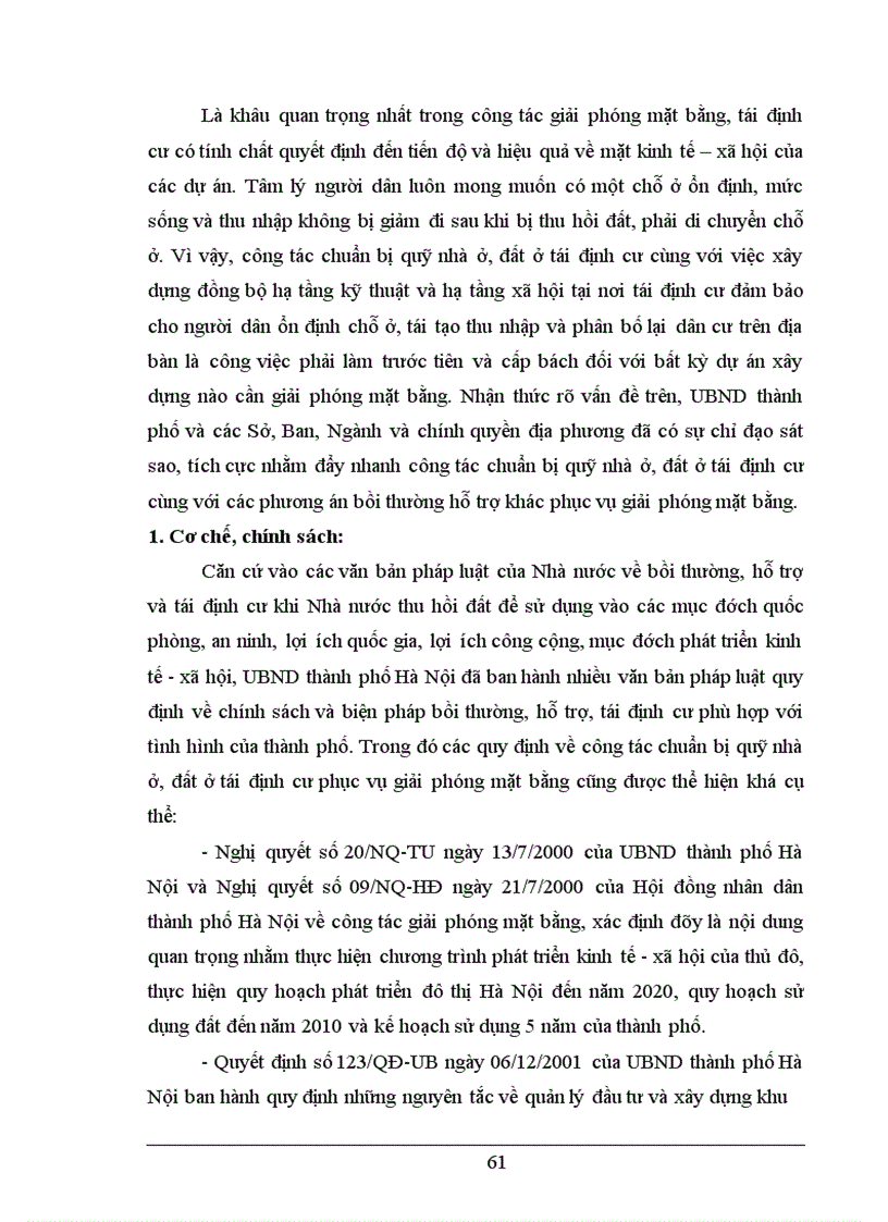 image for page Thực trạng công tác chuẩn bị quỹ nhà ở, đất ở tái định cư trên địa bàn thành phố Hà Nội