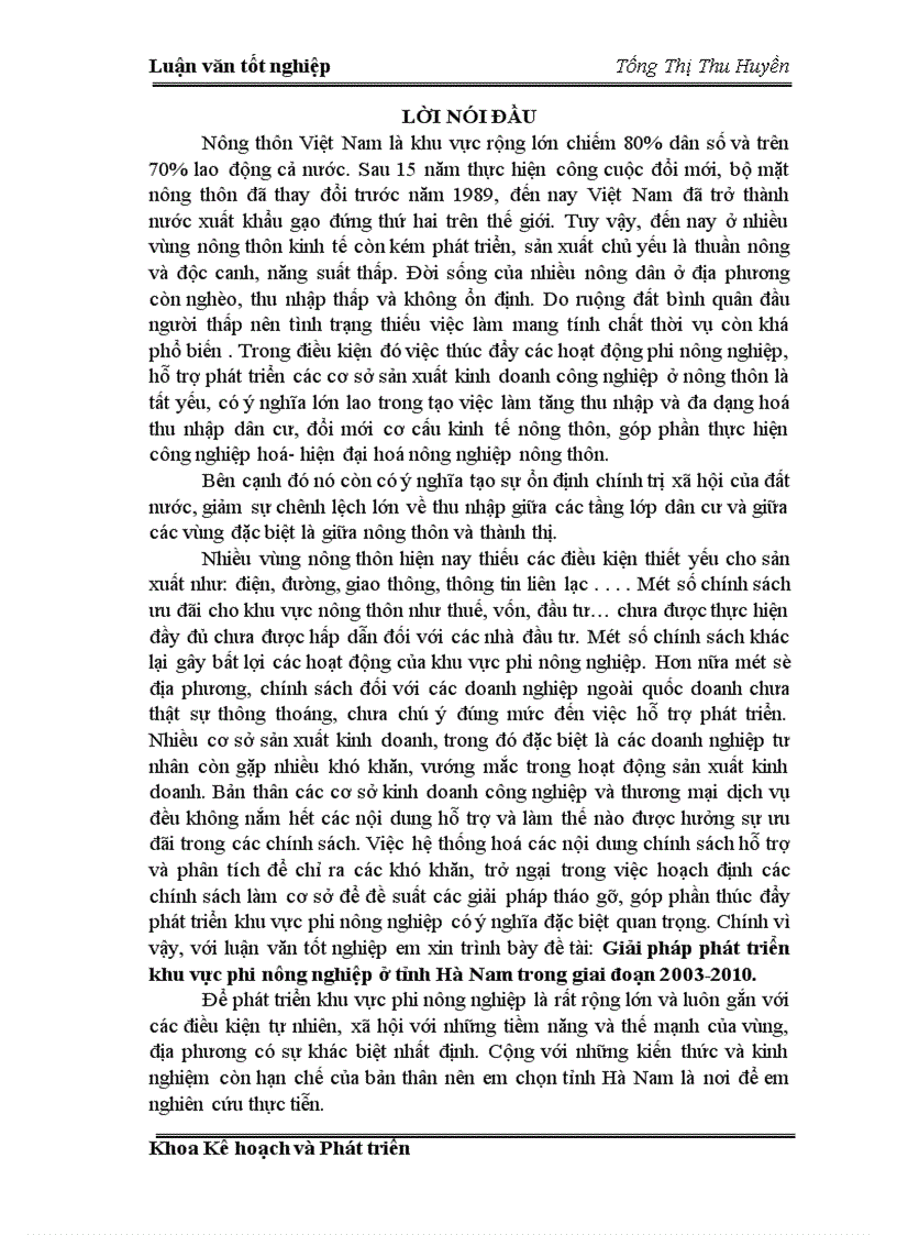 image for page Giải pháp phát triển khu vực phi nông nghiệp ở tỉnh Hà Nam trong giai đoạn 2003-2010