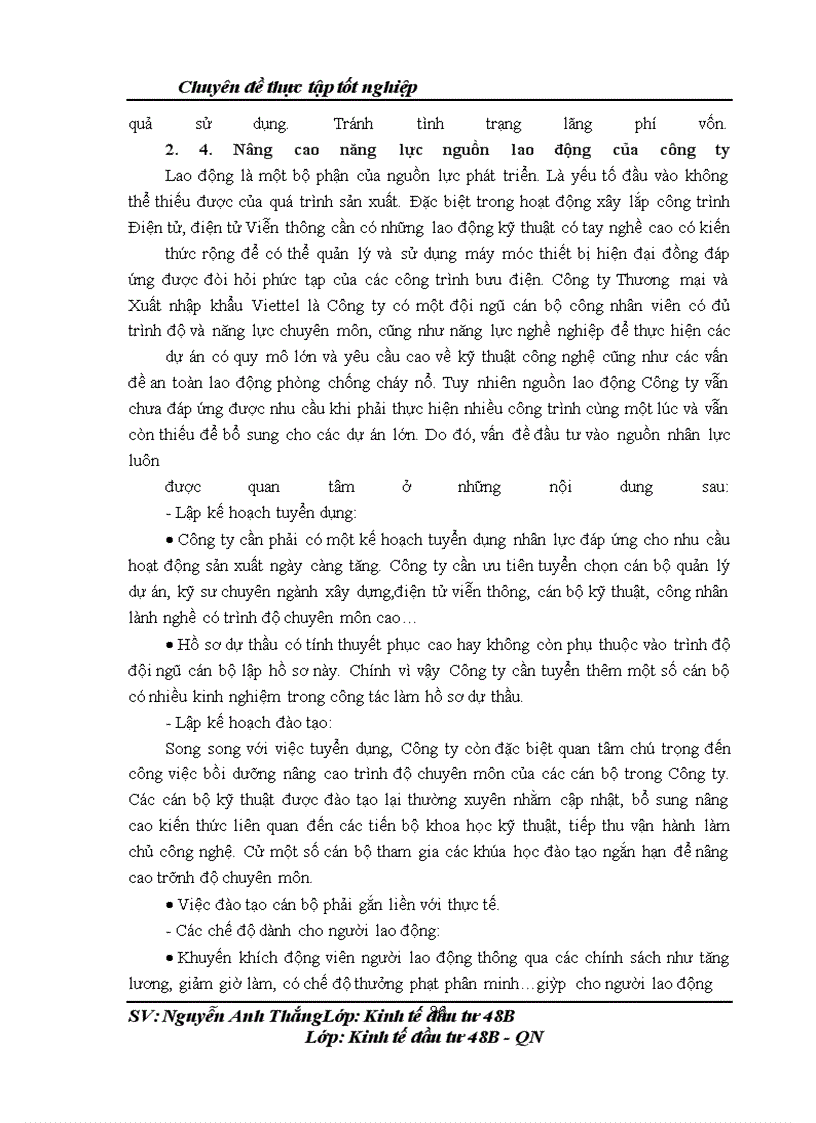 image for page Hoàn thiện công tác tham dự thầu tại Công ty Thương mại và Xuất nhập khẩu Viettel