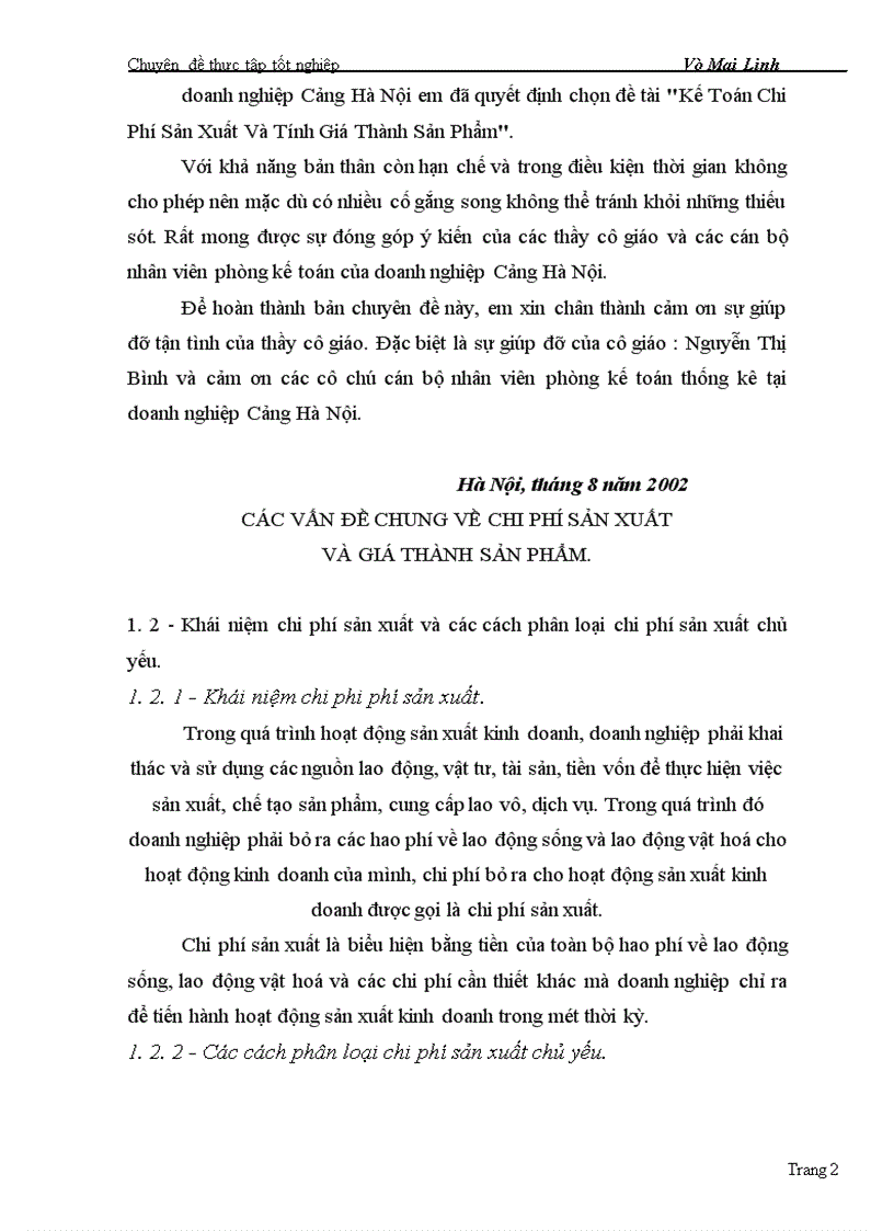image for page Kế Toán Chi Phí Sản Xuất Và Tính Giá Thành Sản Phẩm tại doanh nghiệp Cảng Hà Nội