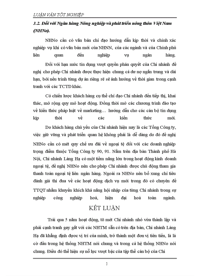 image for page Giải pháp mở rộng hoạt động tín dụng ngắn hạn tại NHNo&PTNT Việt Nam Chi nhánh Láng Hạ