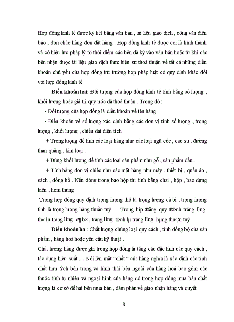 image for page Phân tích những điều khoản chủ yếu của hợp đồng