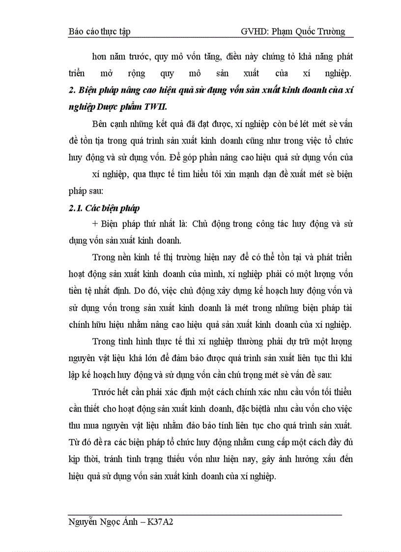 image for page Một số biện pháp nhằm nâng cao hiệu quả sử dụng vốn ở xí nghiệp Dược phẩm Trung ương II