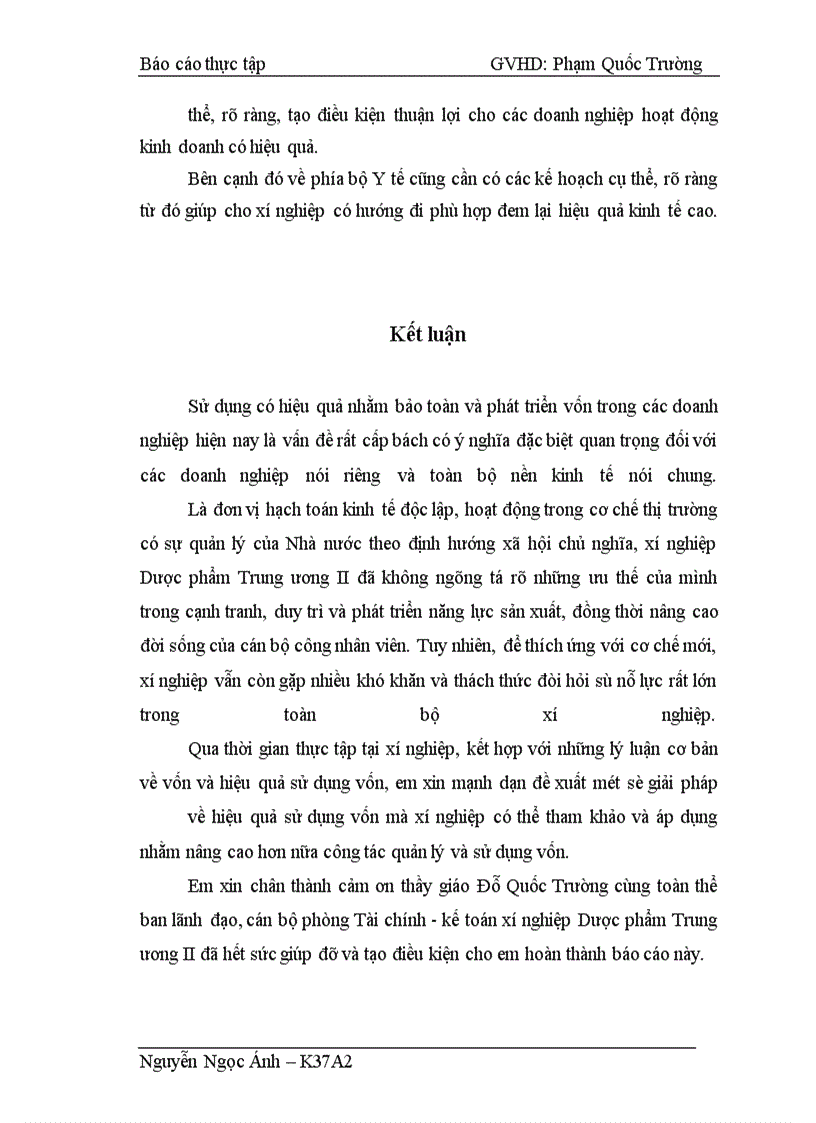 image for page Một số biện pháp nhằm nâng cao hiệu quả sử dụng vốn ở xí nghiệp Dược phẩm Trung ương II