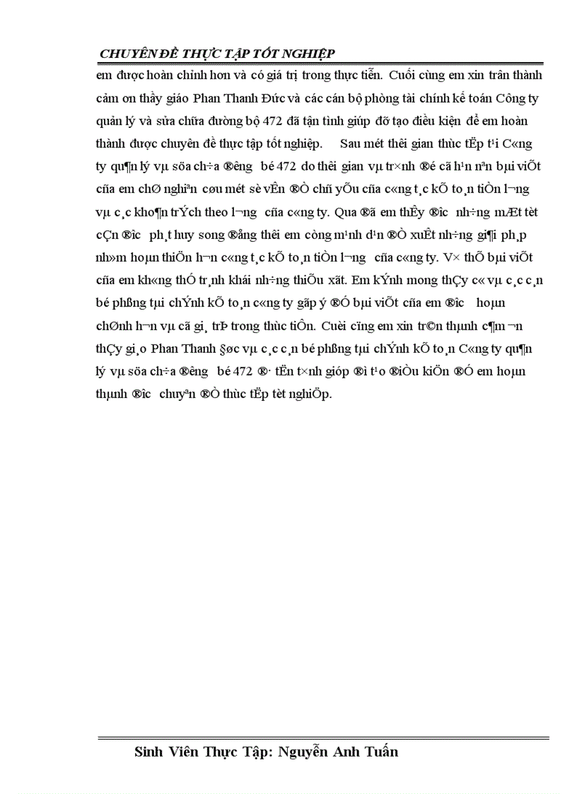 image for page Công tác kế toán tiền lương và các khoản trích theo lương tại Công ty quản lý và sửa chữa đường bộ 472