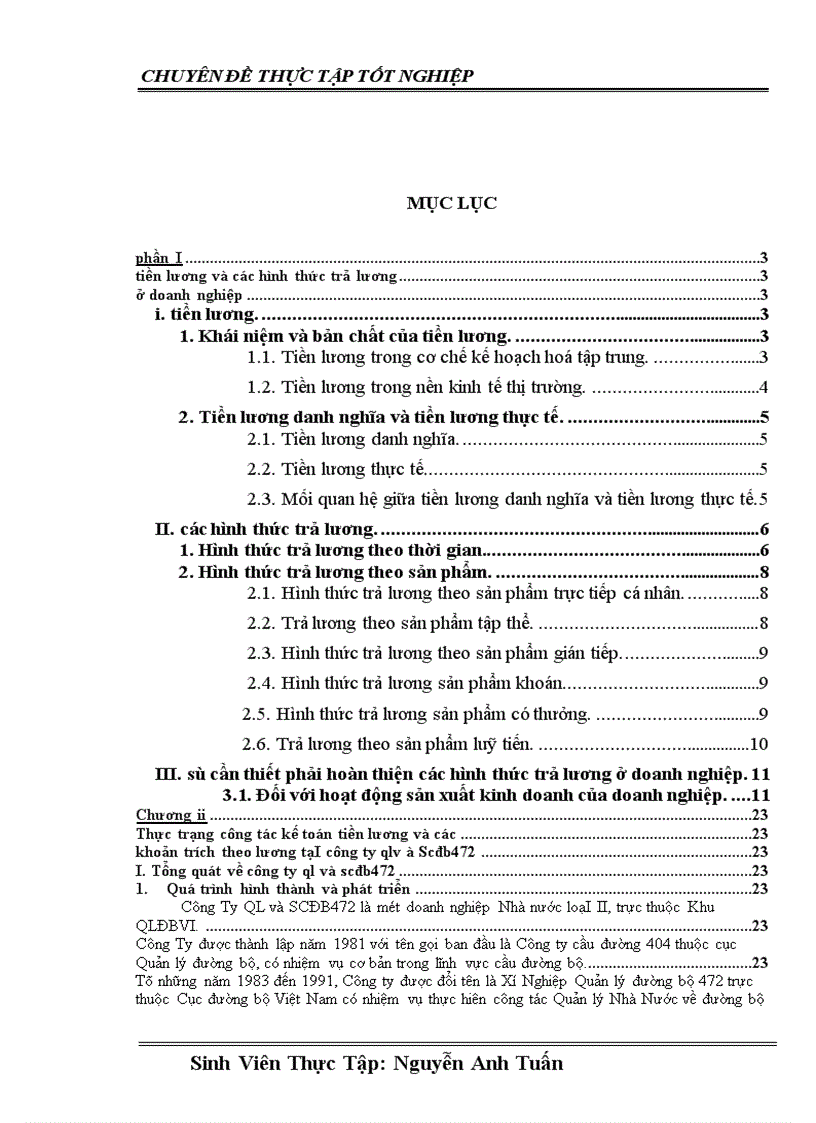 image for page Công tác kế toán tiền lương và các khoản trích theo lương tại Công ty quản lý và sửa chữa đường bộ 472