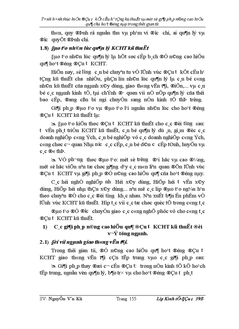 image for page Tình hình thực hiện đầu tư KCHT kỹ thuật và một số giải pháp nâng cao hiệu quả của hoạt động này trong thời gian tới
