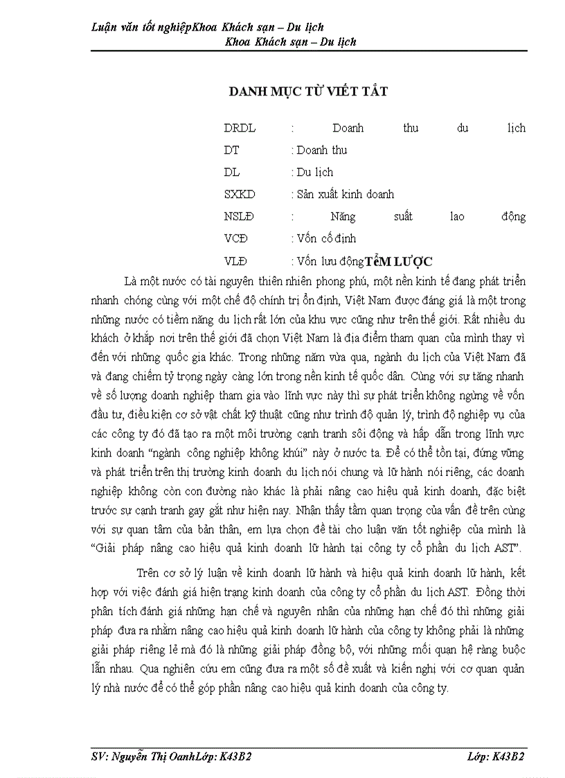 image for page Giải pháp nâng cao hiệu quả kinh doanh lữ hành tại công ty cổ phần du lịch AST