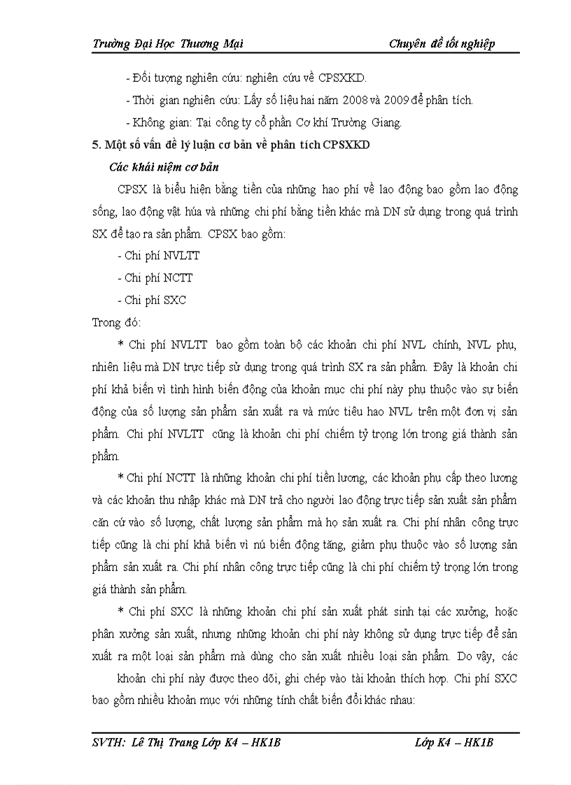 image for page Phân tích chi phí sản xuất kinh doanh tại công ty Cổ phần cơ khí Trường Giang