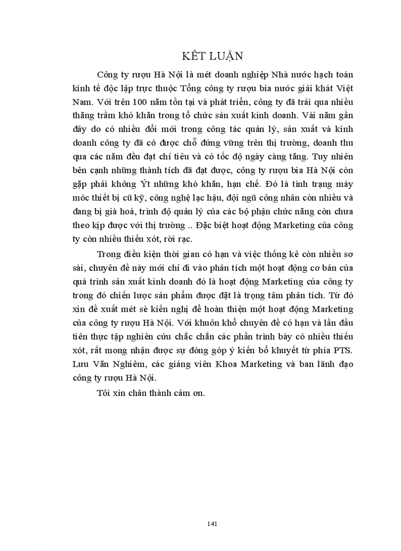 image for page Kiến nghị một số giải pháp về cchiến lược sản phẩm trong hệ thống Marketing - mix ở công ty rượu Hà Nội