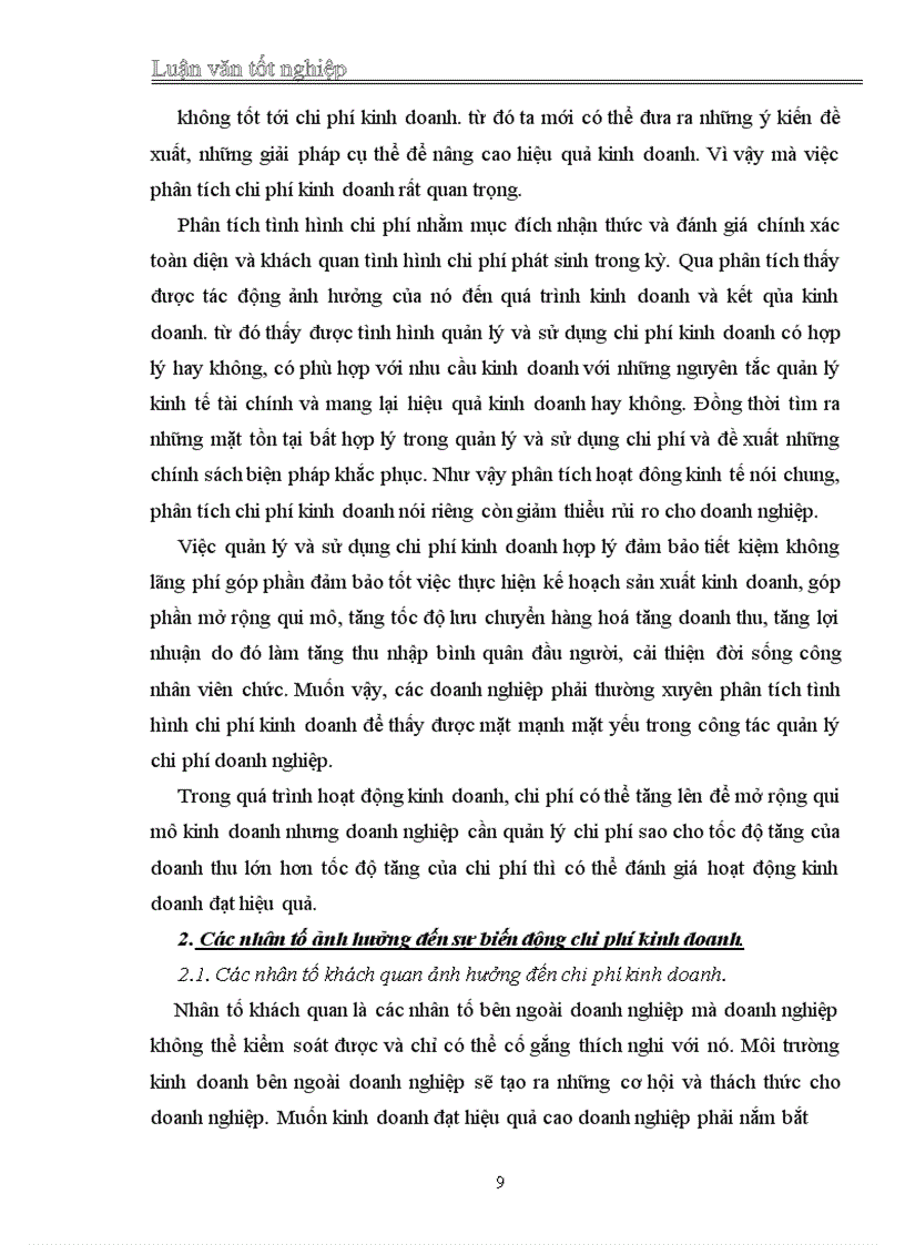 image for page Hoàn thiện nội dung và phương pháp phân tích tình hình quản lý và sử dụng chi phí kinh doanh tại công ty TNHH Ninh Thanh