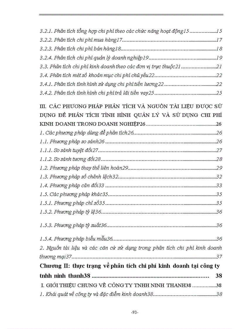 image for page Hoàn thiện nội dung và phương pháp phân tích tình hình quản lý và sử dụng chi phí kinh doanh tại công ty TNHH Ninh Thanh