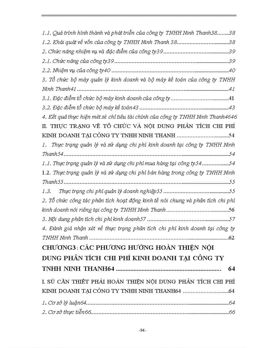 image for page Hoàn thiện nội dung và phương pháp phân tích tình hình quản lý và sử dụng chi phí kinh doanh tại công ty TNHH Ninh Thanh