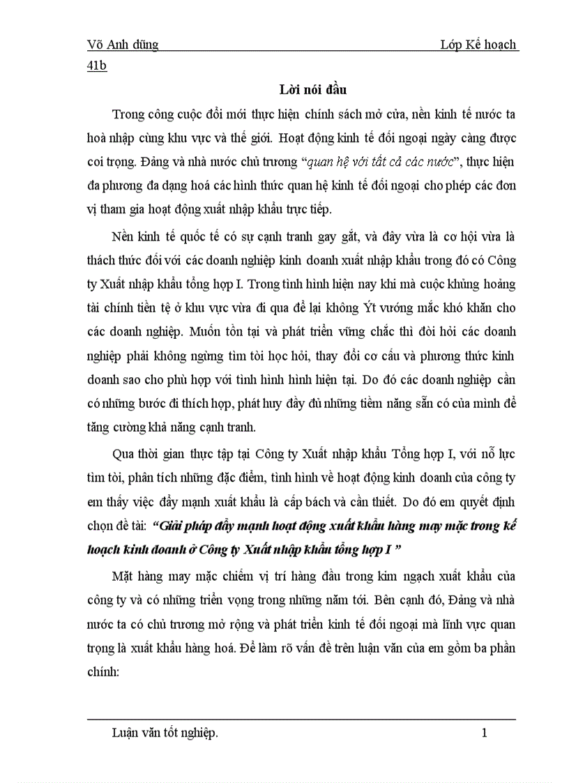 image for page Giải pháp đẩy mạnh hoạt động xuất khẩu hàng may mặc trong kế hoạch kinh doanh ở Công ty Xuất nhập khẩu tổng hợp I