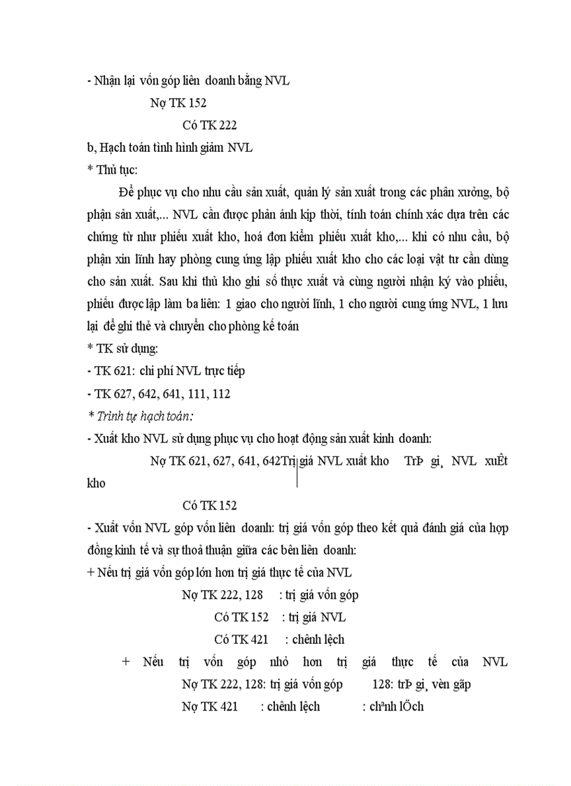 image for page Hạch toán kế toán NVL và một số ý kiến hoàn thiện kế toán NVL