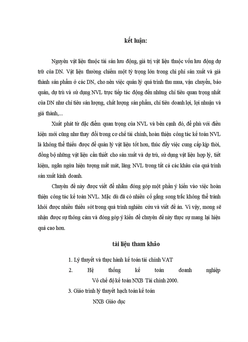 image for page Hạch toán kế toán NVL và một số ý kiến hoàn thiện kế toán NVL