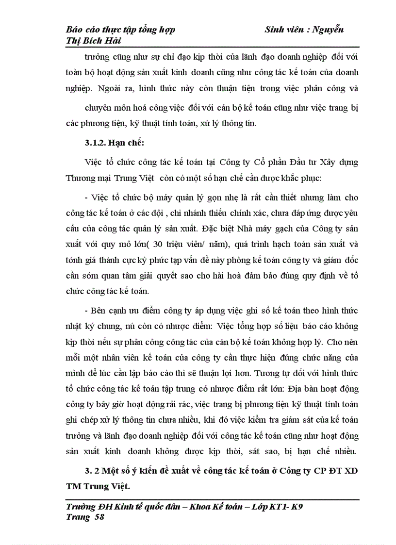 image for page Tổ chức công tác kế toán của Công ty cổ phần đầu tư xây dựng thương mại Trung Việt