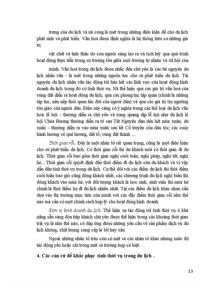 image for page Tính thời vụ trong du lịch và các biện pháp khắc phục tại Công ty cổ phần Du lịch Ao Vua