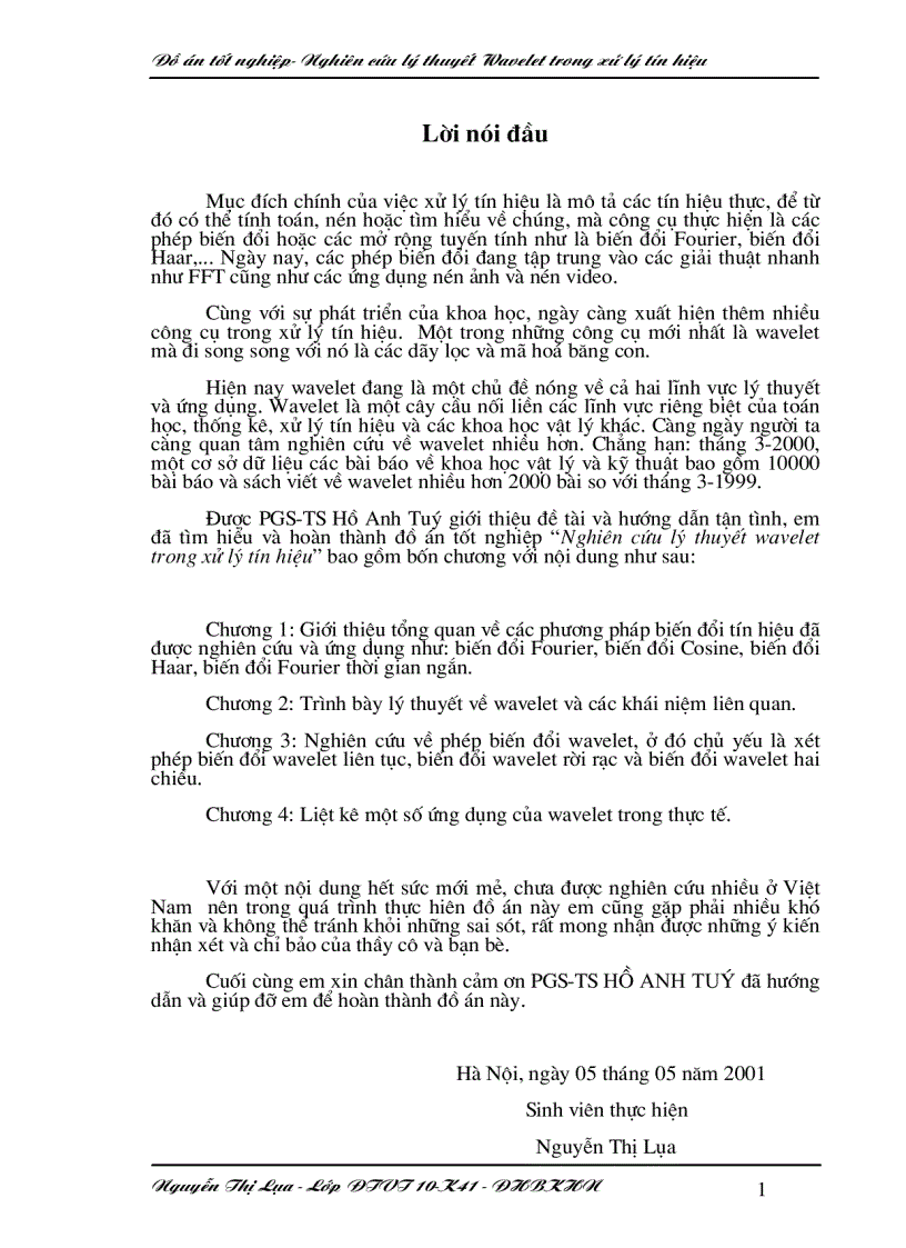 image for page Nghiên cứu lý thuyết wavelet trong xử lý tín hiệu