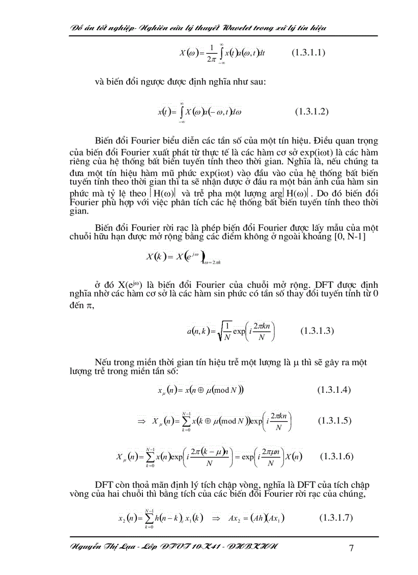 image for page Nghiên cứu lý thuyết wavelet trong xử lý tín hiệu