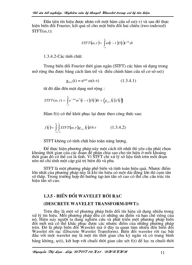 image for page Nghiên cứu lý thuyết wavelet trong xử lý tín hiệu