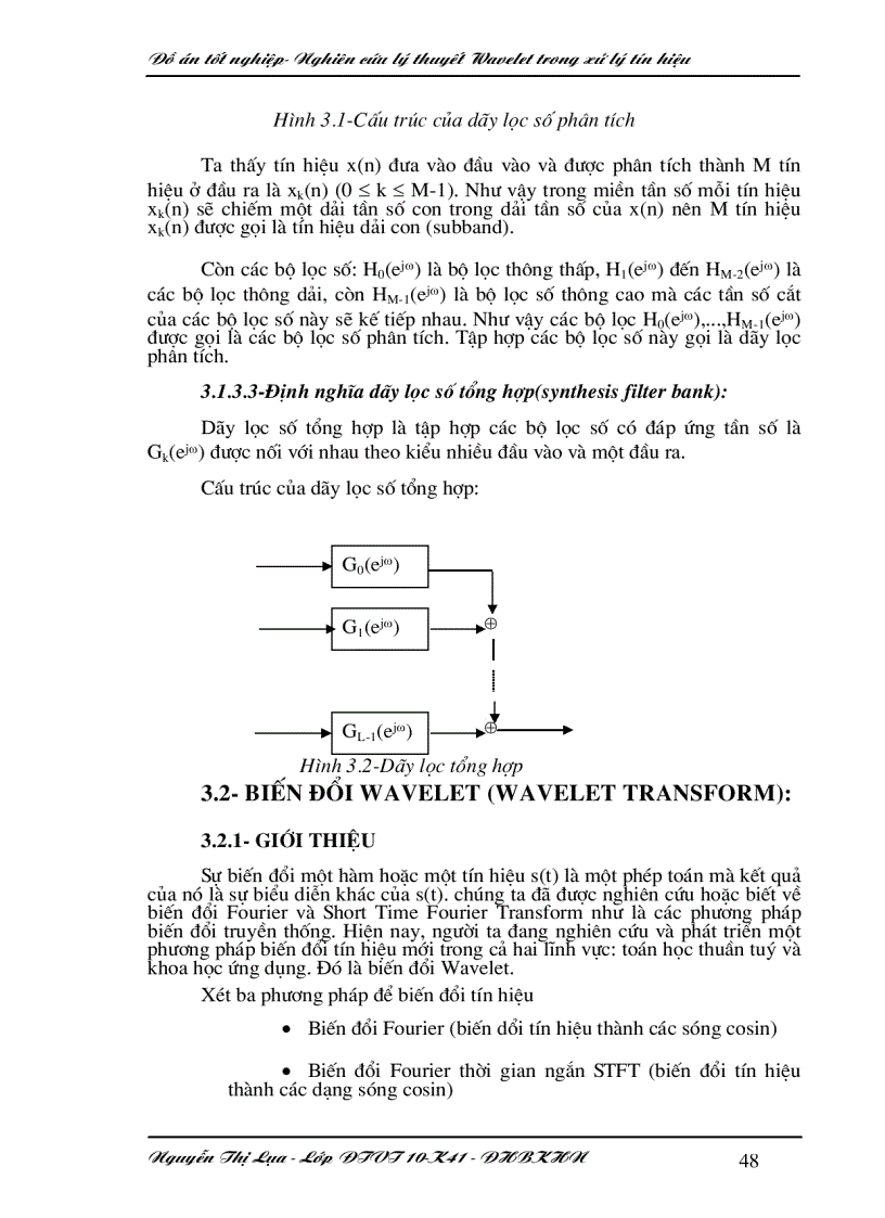 image for page Nghiên cứu lý thuyết wavelet trong xử lý tín hiệu