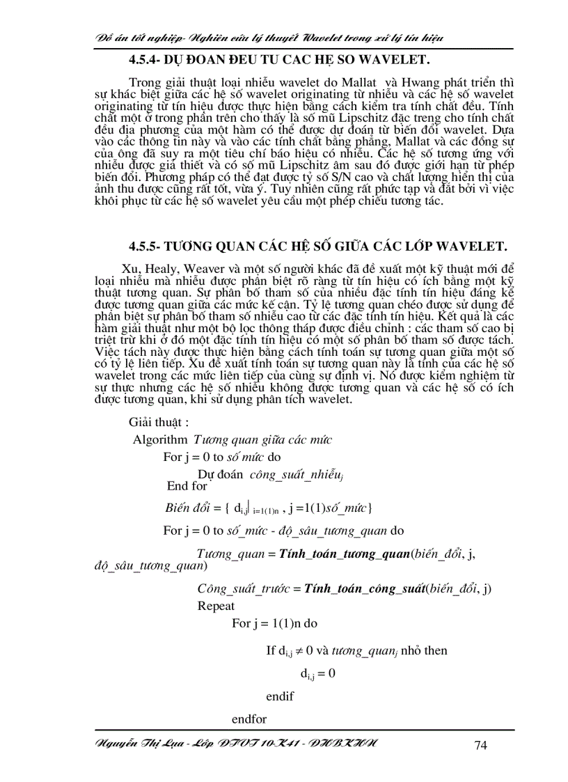 image for page Nghiên cứu lý thuyết wavelet trong xử lý tín hiệu