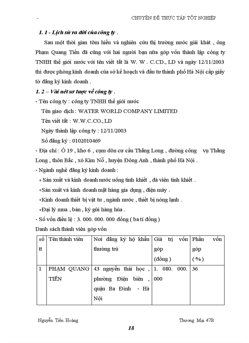 image for page Mở rộng thị trường tiêu thụ của công ty TNHH thế giới nước