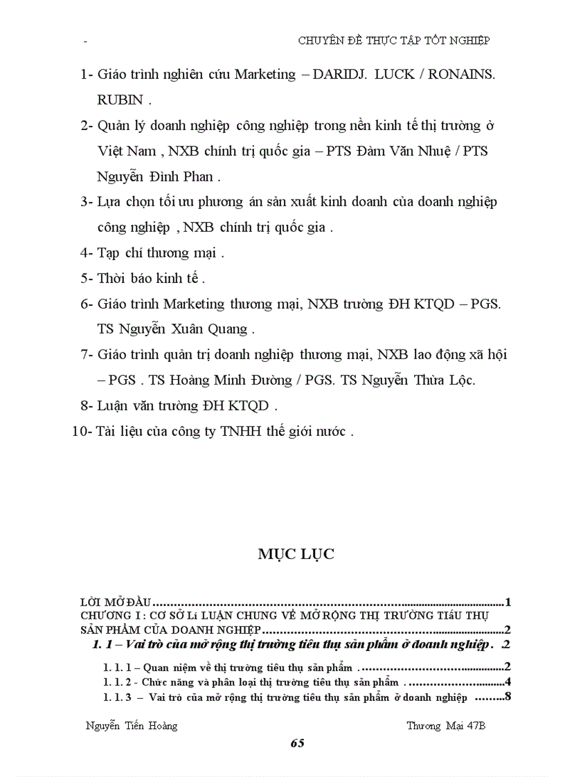 image for page Mở rộng thị trường tiêu thụ của công ty TNHH thế giới nước