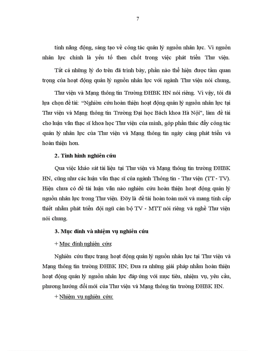image for page Nghiên cứu hoàn thiện hoạt động quản lý nguồn nhân lực tại Thư viện và Mạng thông tin Trường Đại học Bách khoa Hà Nội