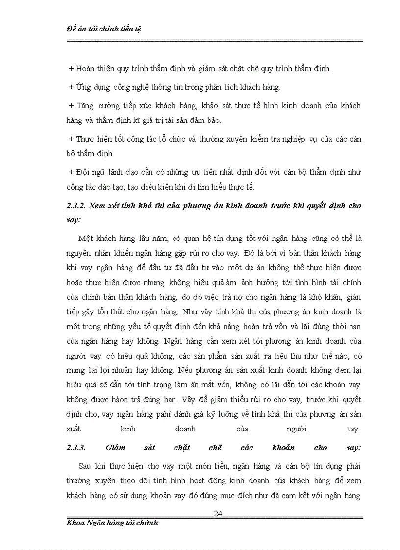 image for page Rủi ro cho vay trong hoạt động của Ngân hàng thương mại