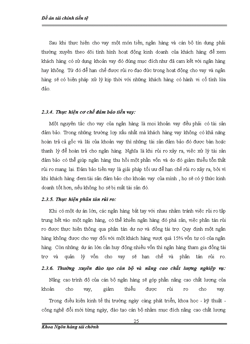 image for page Rủi ro cho vay trong hoạt động của Ngân hàng thương mại