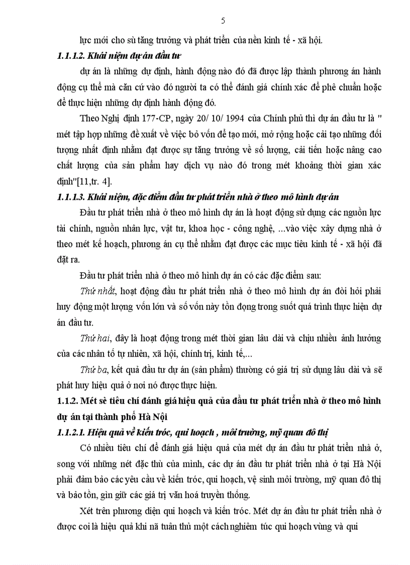 image for page Đầu tư phát triển nhà ở theo mô hình dự án tại Hà Nội