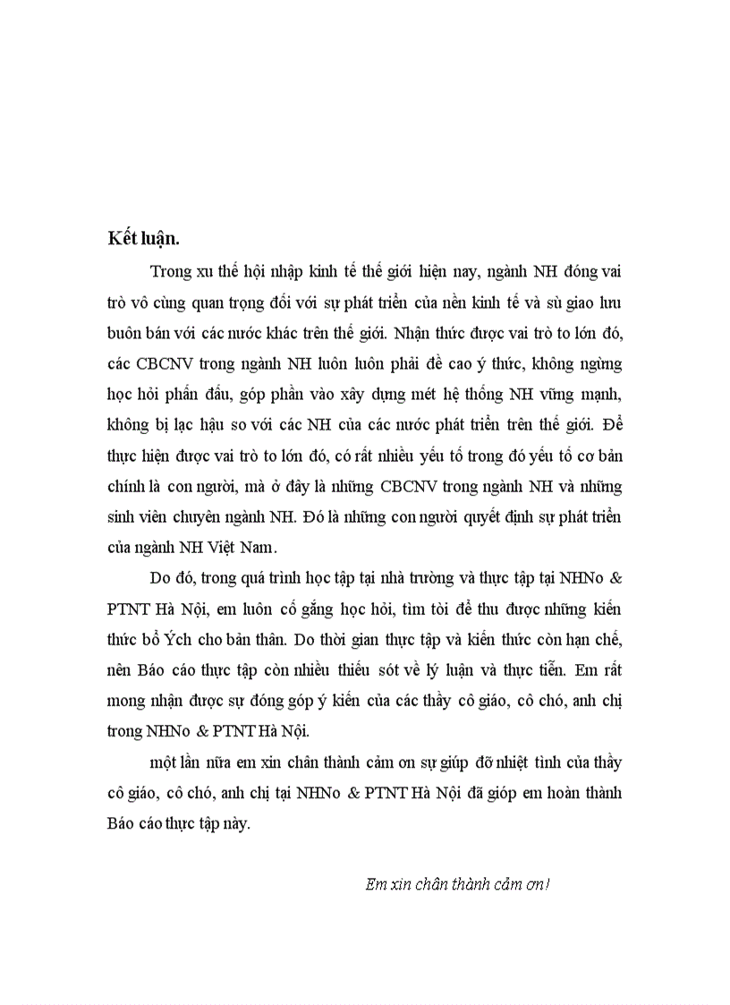 image for page Báo cáo thực tập tại NHNo & PTNT Hà Nội