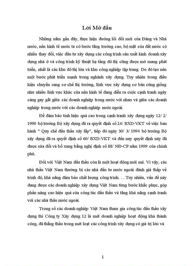 image for page Một số giải pháp nhằm nâng cao hiệu quả công tác đấu thầu ở Công ty Xây dựng 12