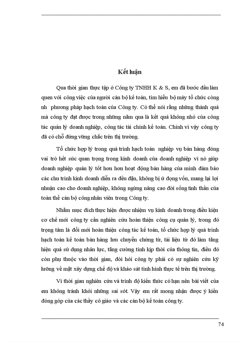 image for page Kế toán bán hàng và xác định kết quả bán hàng ở Công ty TNHH K&S