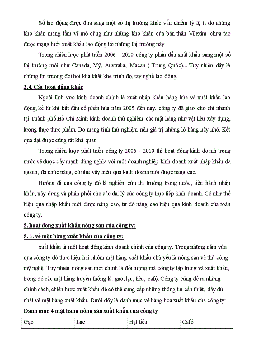 image for page Giải pháp nhằm nâng cao năng lực xuất khẩu nông sản của công ty CP XNK và hợp tác đầu tư Vilexim