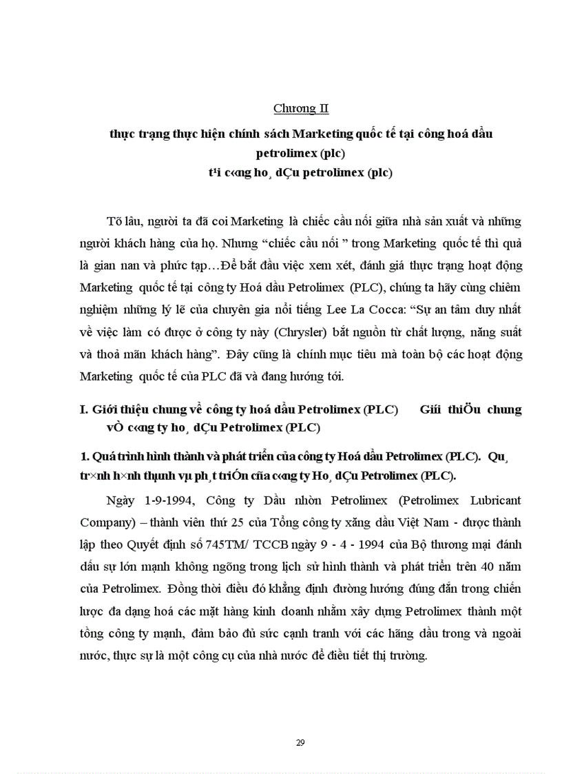 image for page Một số giải pháp hoàn thiện chính sách Marketing quốc tế nhằm thúc đẩy xuất khẩu các sản phẩm hoá dầu tại công ty Hoá dầu Petrolimex (PLC)