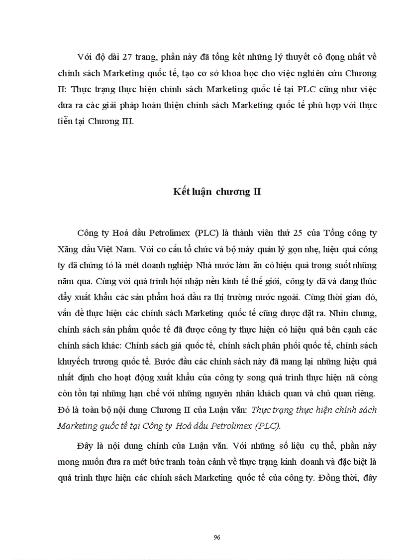 image for page Một số giải pháp hoàn thiện chính sách Marketing quốc tế nhằm thúc đẩy xuất khẩu các sản phẩm hoá dầu tại công ty Hoá dầu Petrolimex (PLC)