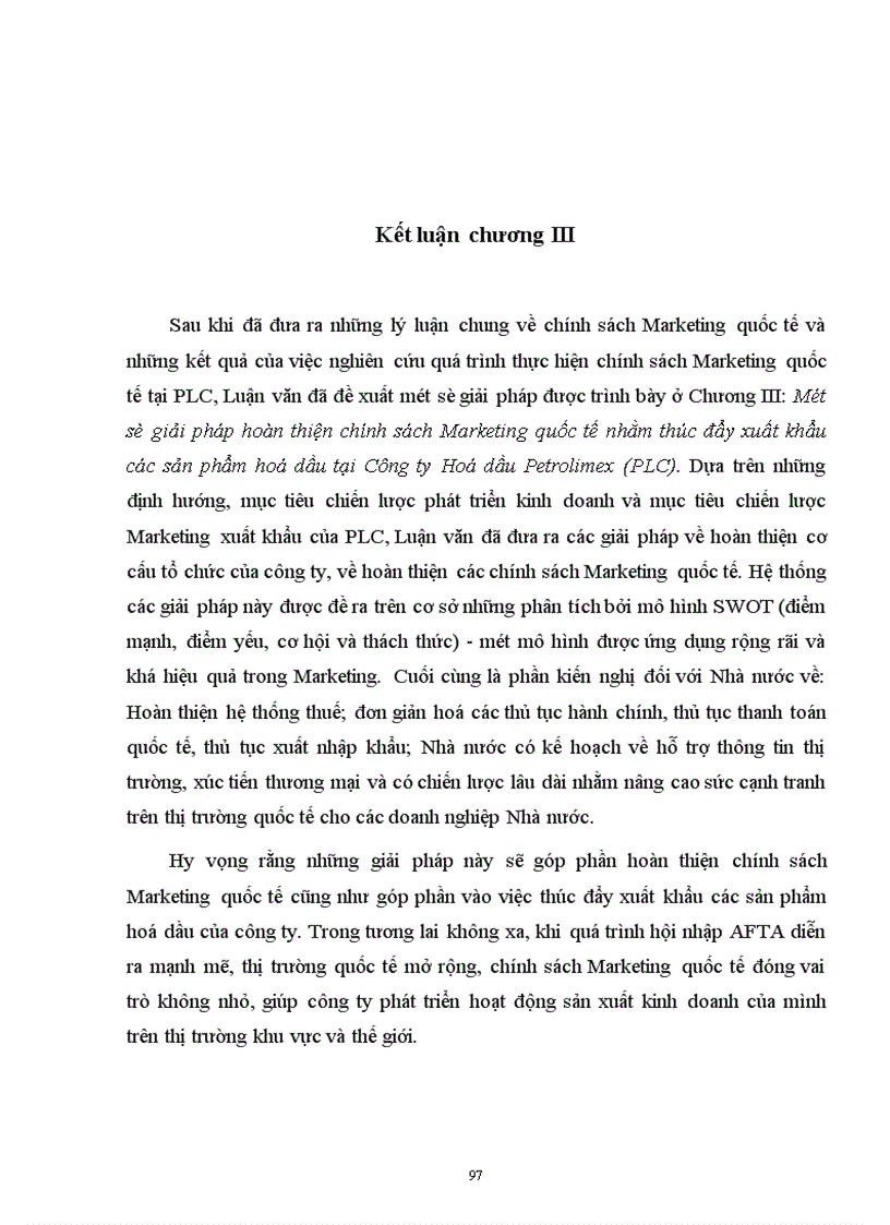 image for page Một số giải pháp hoàn thiện chính sách Marketing quốc tế nhằm thúc đẩy xuất khẩu các sản phẩm hoá dầu tại công ty Hoá dầu Petrolimex (PLC)
