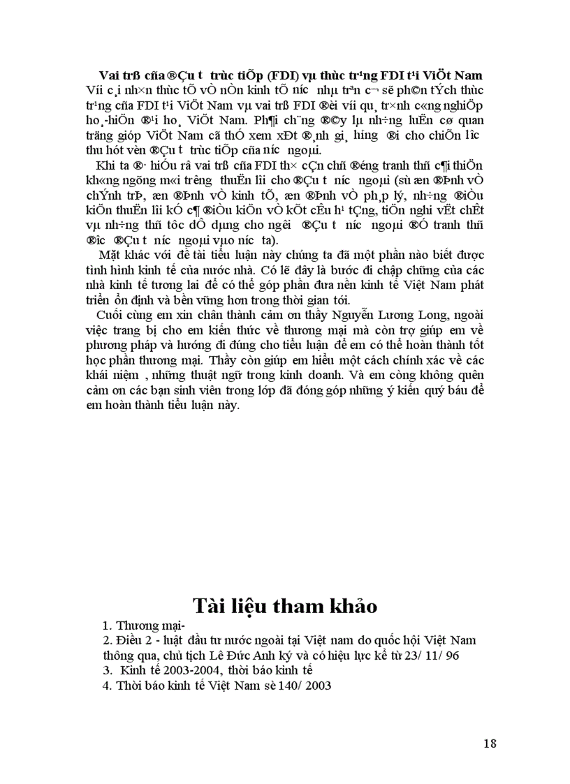 image for page Vai trò FDI đối với quá trình Công nghiệp hóa-Hiện đại hóa Việt Nam