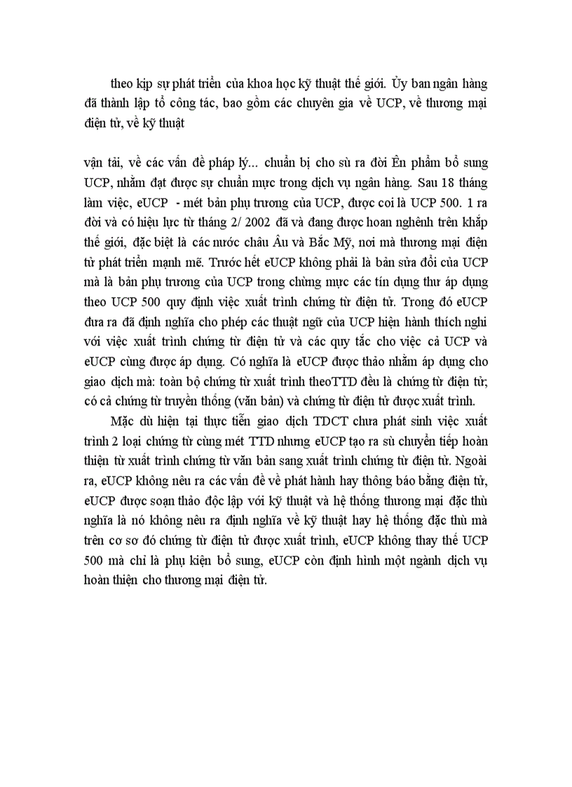 image for page Một số vấn đề áp dụng UCP 500 trong thanh toán quốc tế hiện nay và những đề xuất cho phiên bản UCP mới