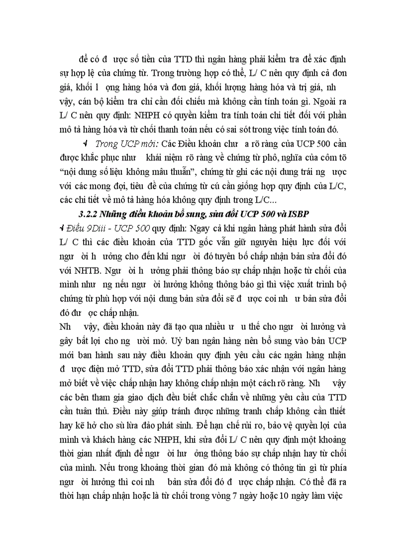 image for page Một số vấn đề áp dụng UCP 500 trong thanh toán quốc tế hiện nay và những đề xuất cho phiên bản UCP mới