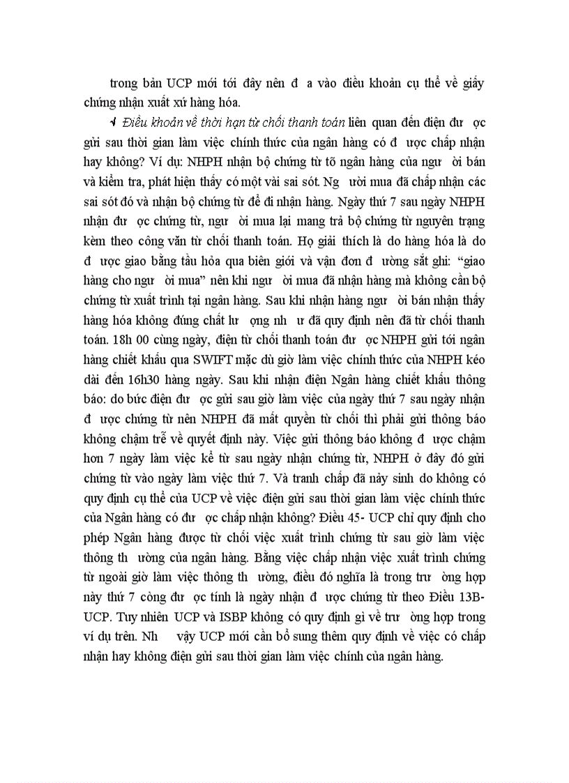 image for page Một số vấn đề áp dụng UCP 500 trong thanh toán quốc tế hiện nay và những đề xuất cho phiên bản UCP mới