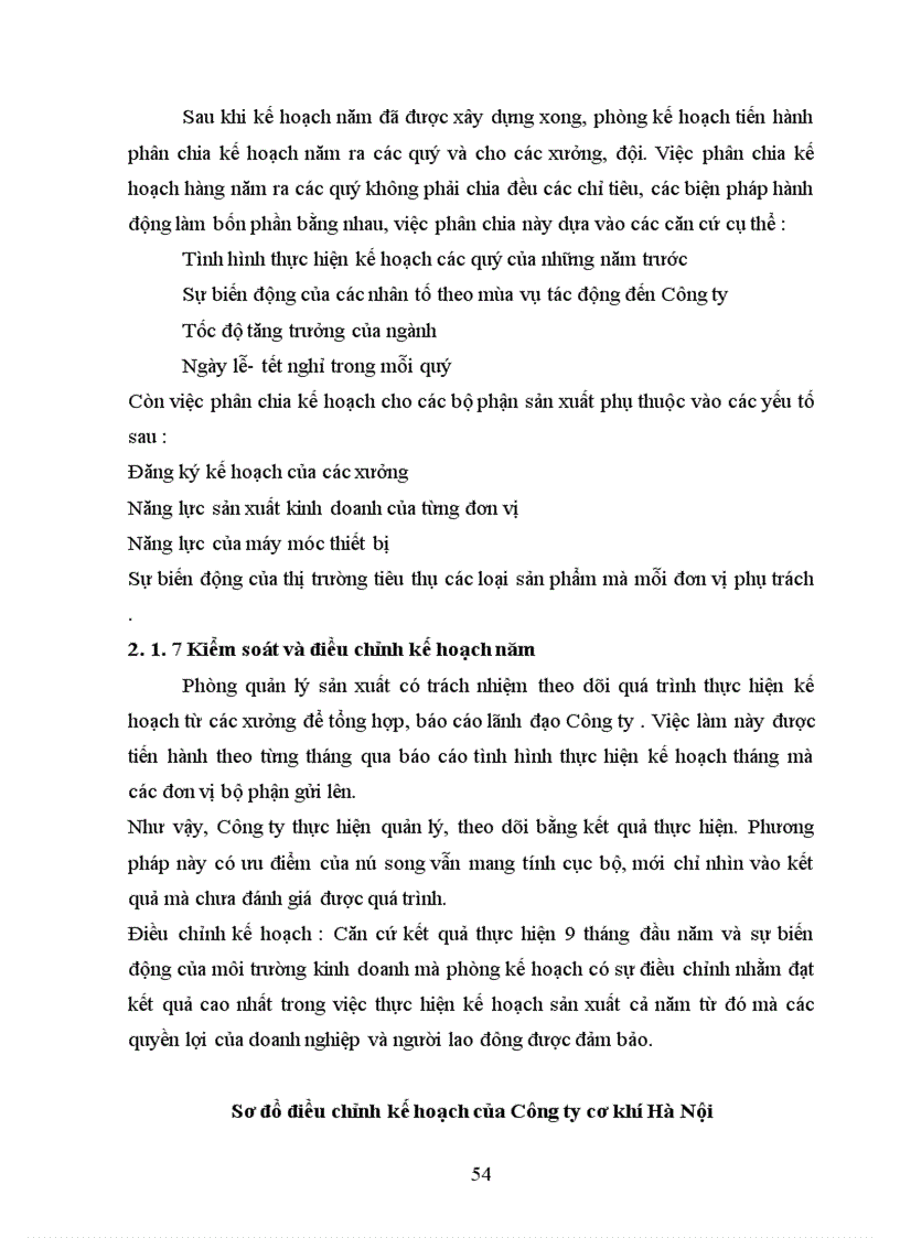 image for page Lập kế hoạch sản xuất của Công ty cơ khí Hà Nội