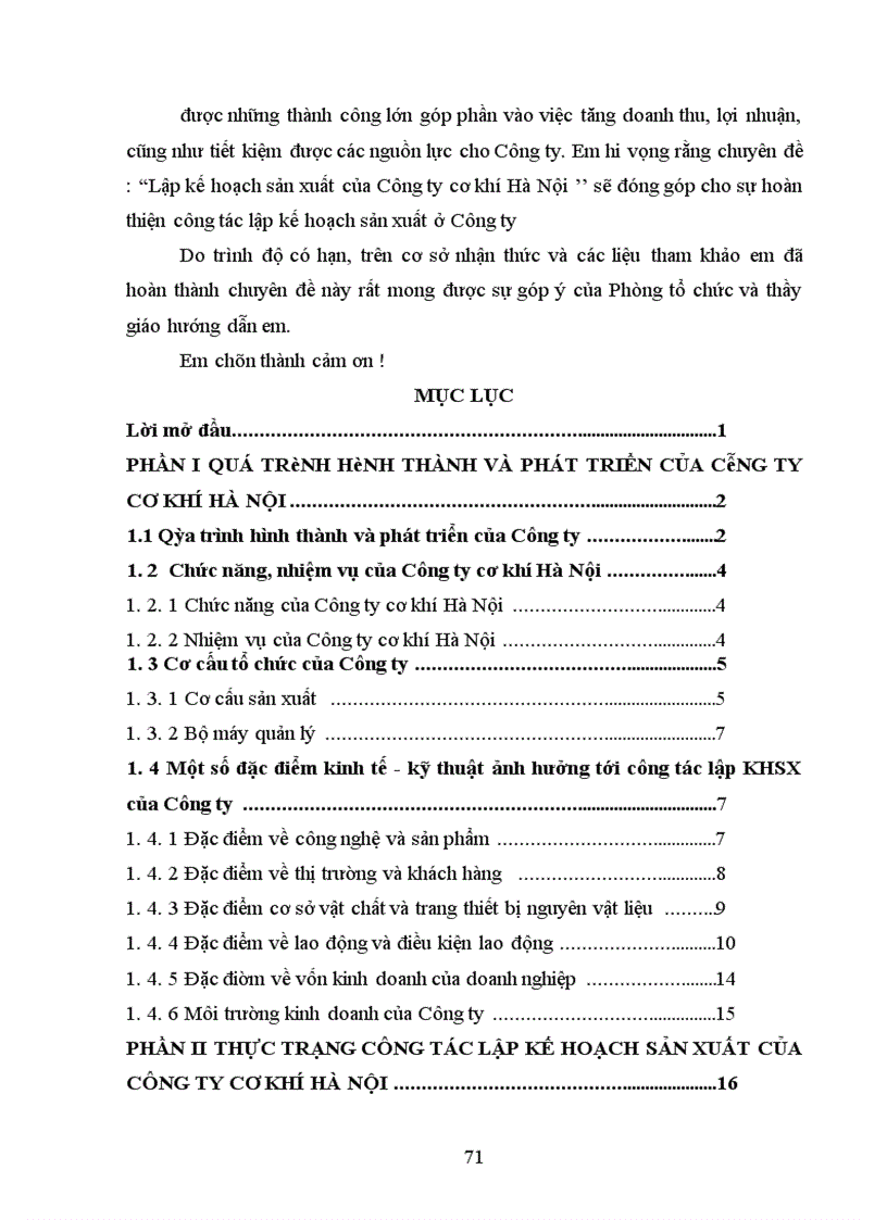 image for page Lập kế hoạch sản xuất của Công ty cơ khí Hà Nội