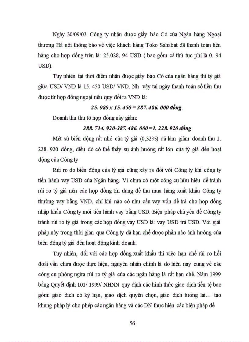 image for page Một số giải pháp tài chính nâng cao hiệu quả xuất khẩu hàng hoá tại Công ty SX- DV & XNK Nam Hà Nội