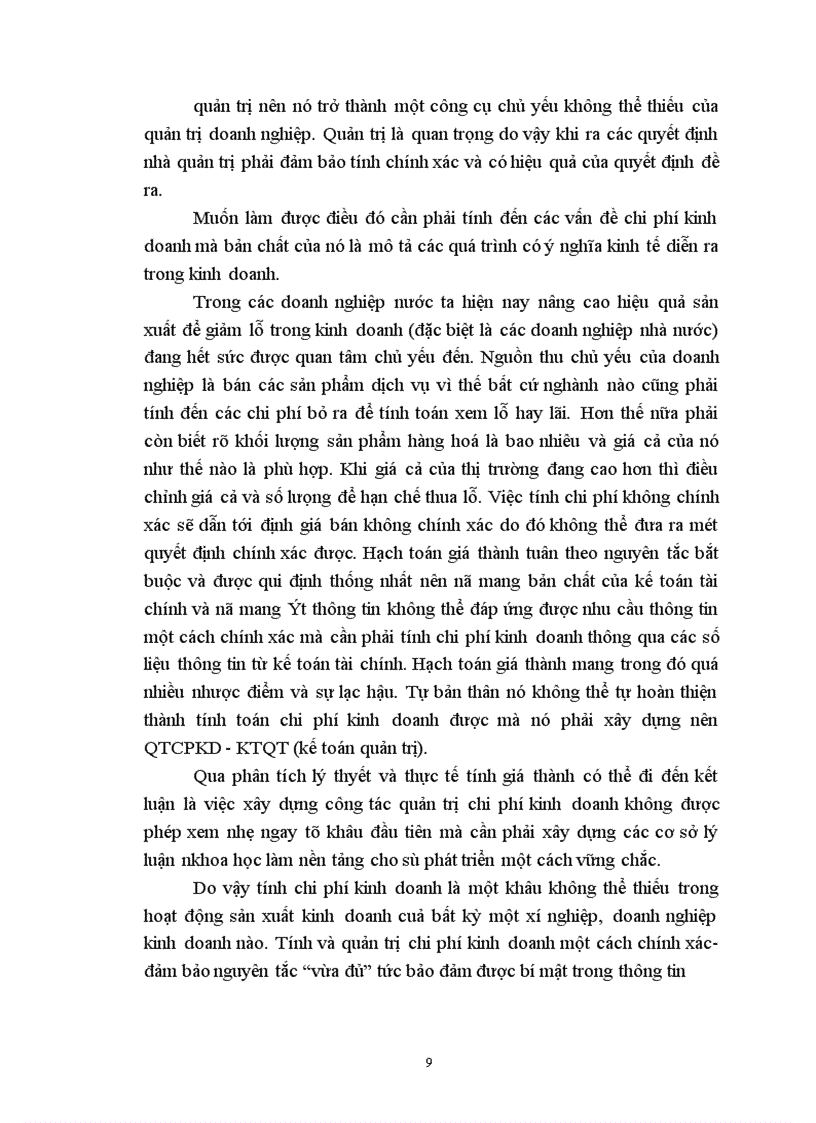 image for page Một số giải pháp Chủ yếu nhằm hoàn thiện công tác quản trị chi phí kinh doanh tại công ty cơ khí 120.