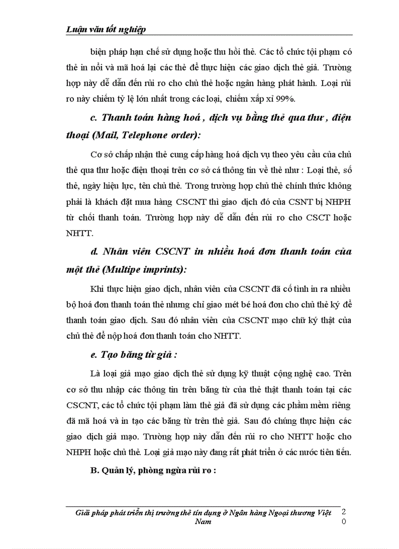 image for page Giải pháp hoàn thiện thị trường thẻ tín dụng tại Ngân hàng Ngoại thương Việt Nam