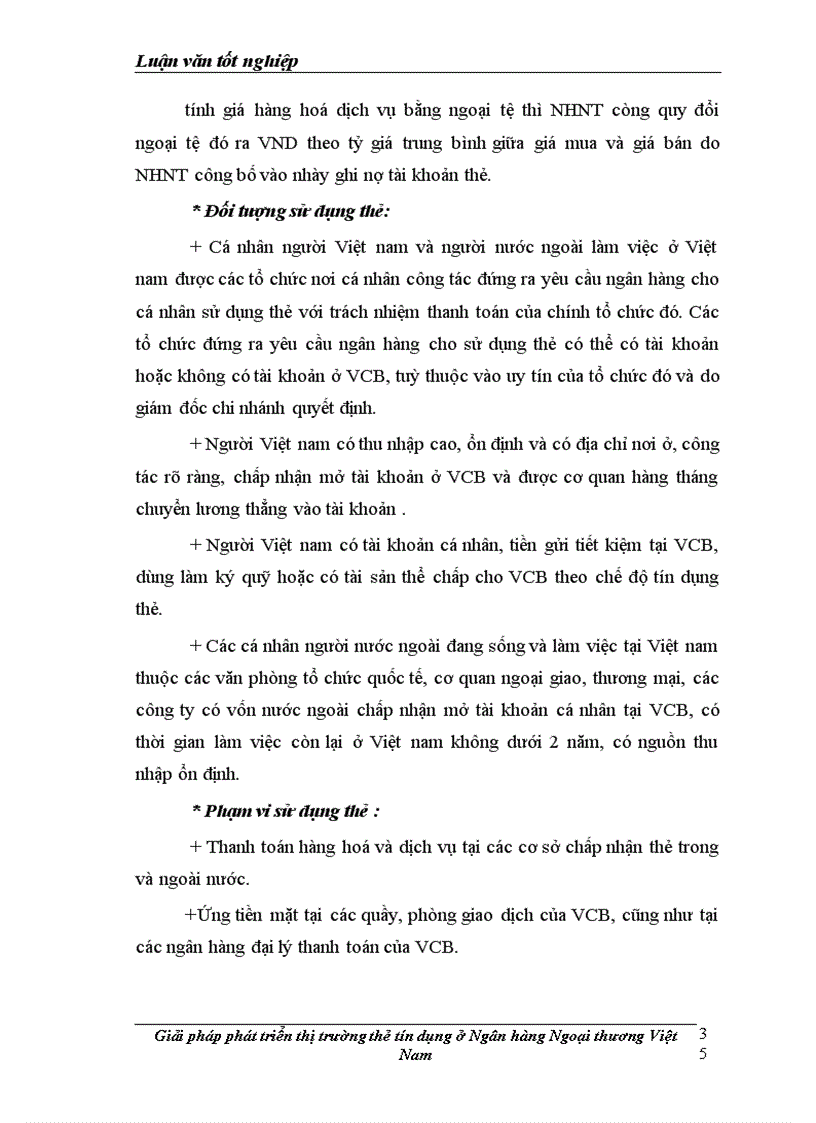 image for page Giải pháp hoàn thiện thị trường thẻ tín dụng tại Ngân hàng Ngoại thương Việt Nam